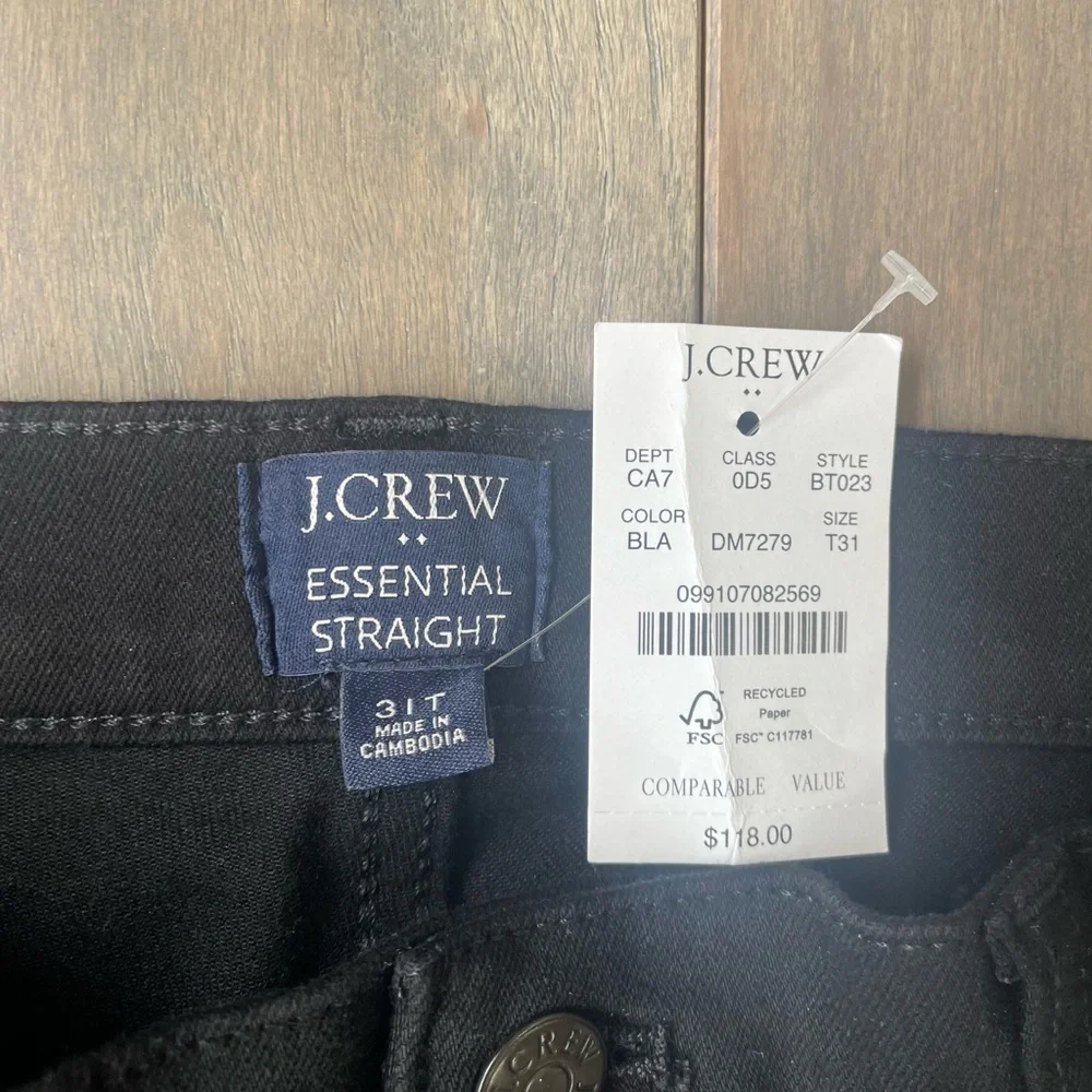 J Crew Black Straight Fit Pants